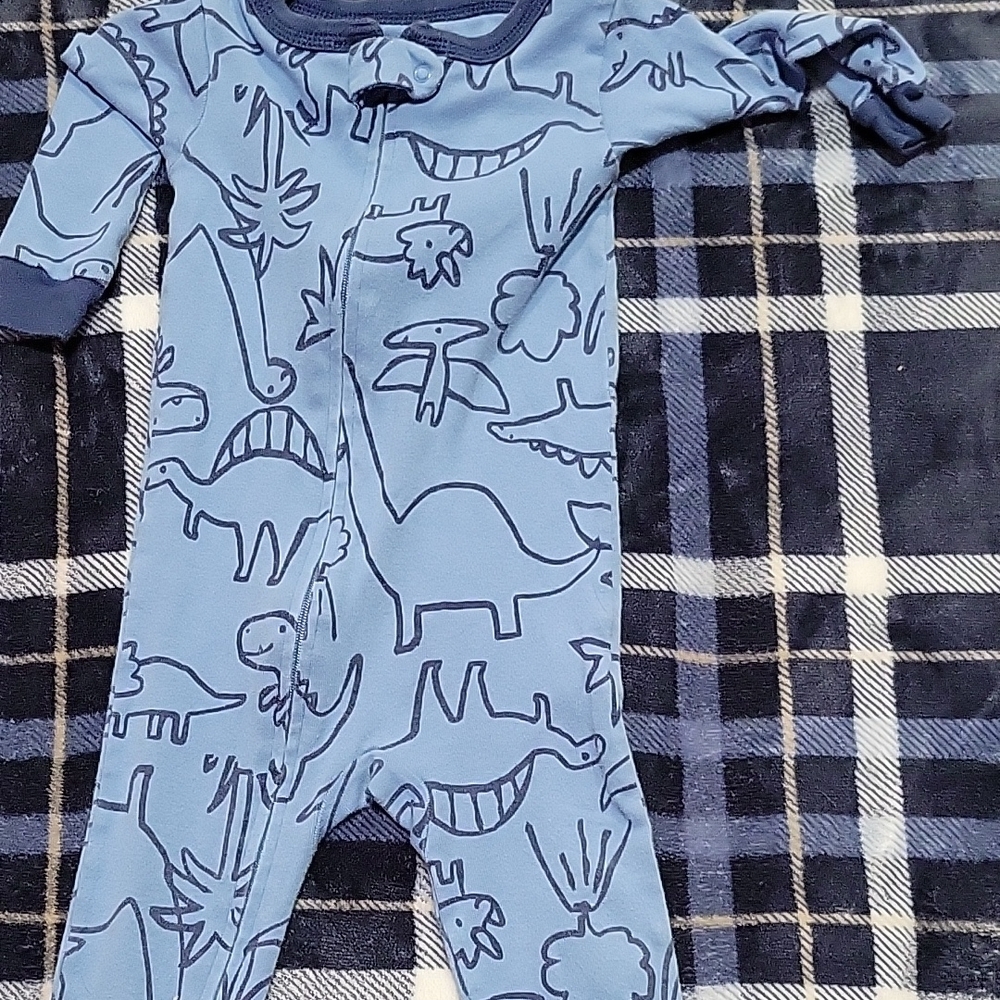 Blue Dinosaur Print Kids One Piece